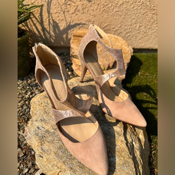 Marc Fisher Kabriele Women's Dress Pump Shoes Toe Pointed 7.5 gold - Picture 4 of 9